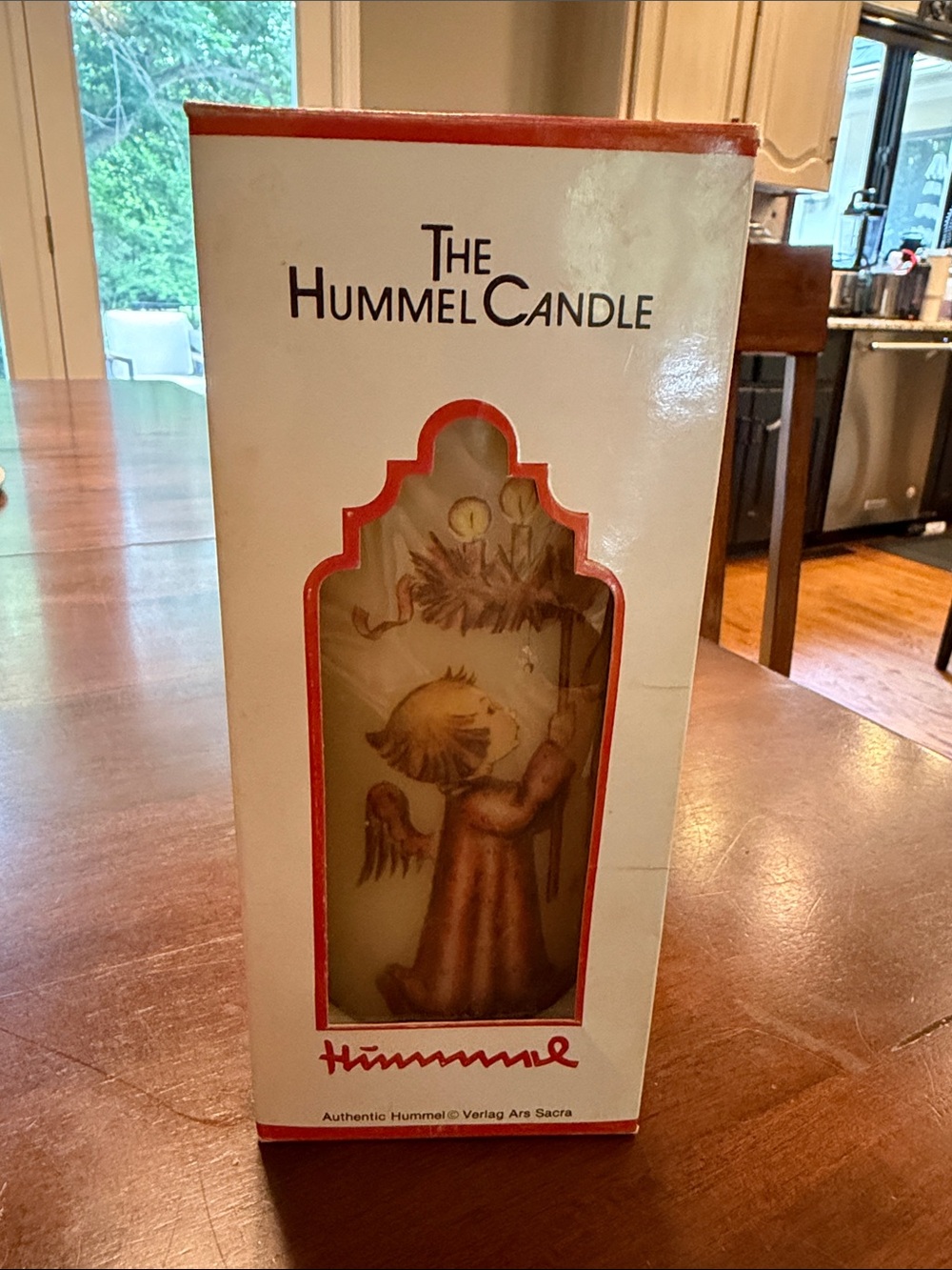 Vintage Hummel Angel Candle in Cream, Brown and Red Box